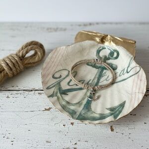 Nautical Anchor Seashell Trinket Jewelry Dish